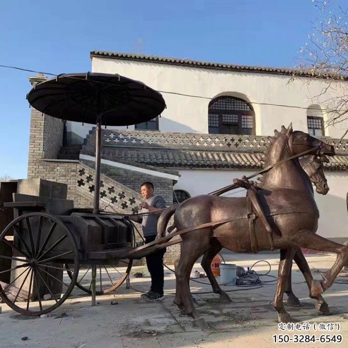 風(fēng)景區(qū)馬夫雕塑 售樓處廣場雕塑 仿古擺件