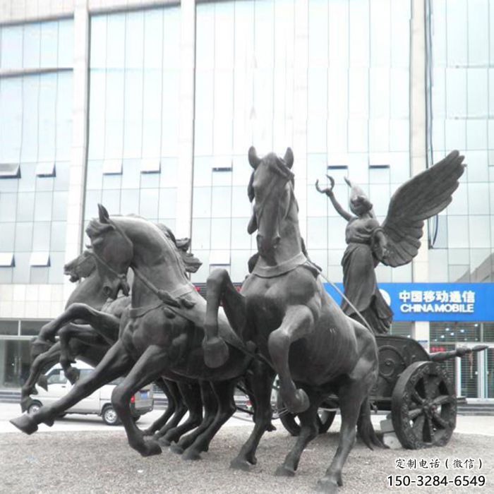 園林馬夫雕塑 城市廣場雕塑 步行街擺件