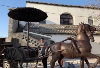 風(fēng)景區(qū)馬夫雕塑 售樓處廣場雕塑 仿古擺件