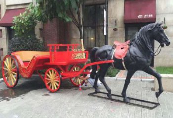 庭院馬夫雕塑 城市彩繪雕塑 民俗小品