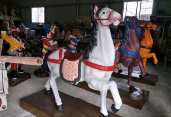 彩繪馬夫雕塑 民俗雕塑 步行街?jǐn)[件