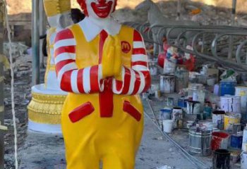 彩繪小丑雕塑 民俗雕塑 步行街擺件