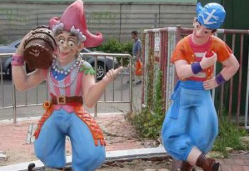 民俗小丑雕塑 酒店公園雕塑 風景區擺件