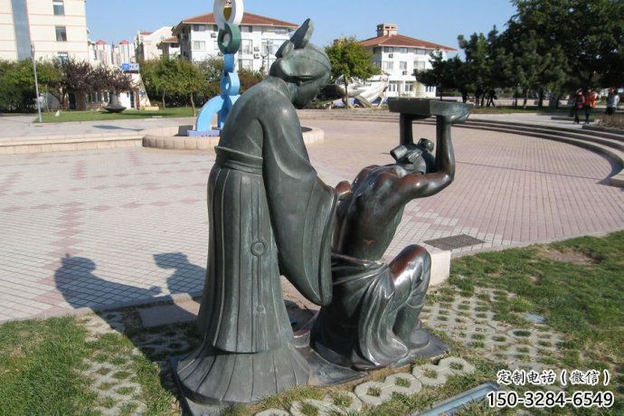 風(fēng)景區(qū)岳母刺字雕塑 售樓處廣場(chǎng)雕塑 仿古擺件