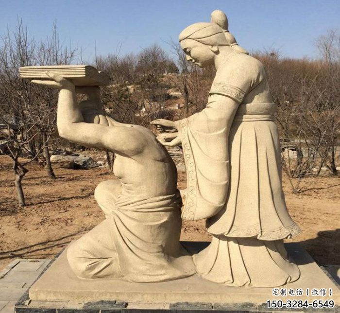 園林岳母刺字雕塑 城市廣場雕塑 步行街?jǐn)[件