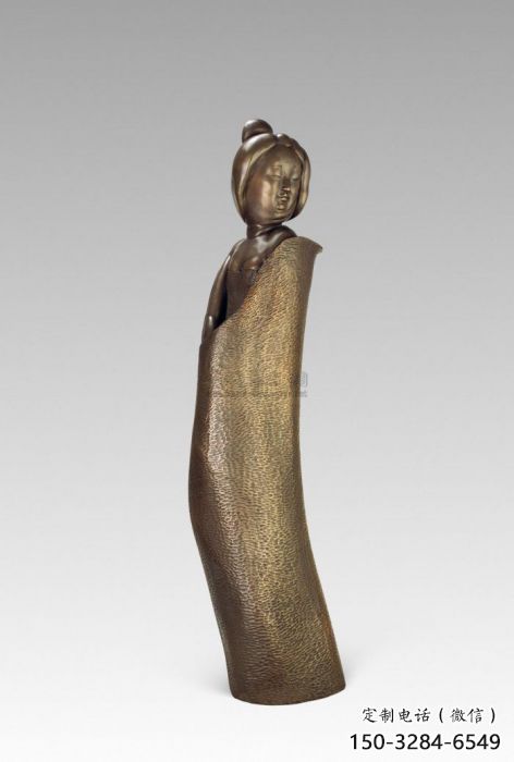 抽象仕女雕塑 店門口彩繪雕塑 步行街擺件