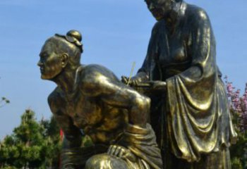 大型岳母刺字雕塑 商業(yè)街廣場(chǎng)雕塑 彩繪擺件