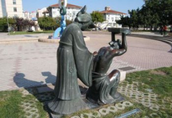 風(fēng)景區(qū)岳母刺字雕塑 售樓處廣場(chǎng)雕塑 仿古擺件