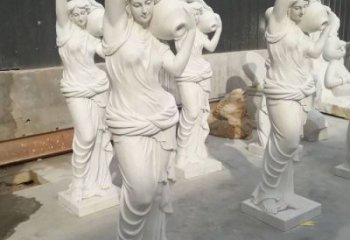 城市仕女雕塑 風(fēng)景區(qū)彩繪雕塑 抽象擺件