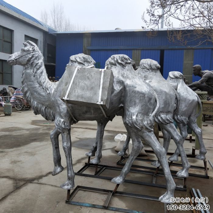 酒店絲綢之路雕塑 庭院古代雕塑 彩繪小品