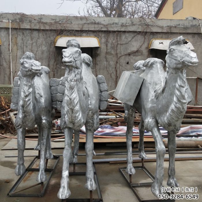 門口絲綢之路雕塑 售樓處古代雕塑 彩繪小品