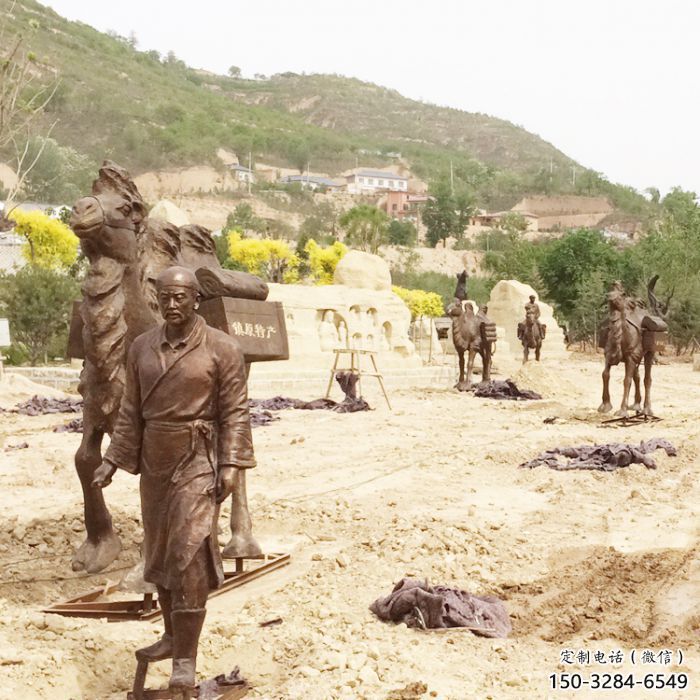 創意茶馬古道雕塑 步行街店門口雕塑 古代小品