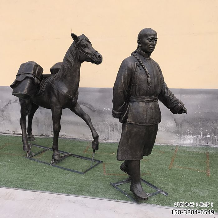 庭院茶馬古道雕塑 城市彩繪雕塑 古代小品