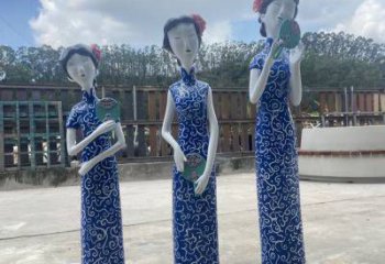 大型美女雕塑 步行街古代雕塑 仿真擺件