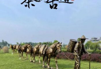 創意絲綢之路雕塑 步行街店門口雕塑 古代小品