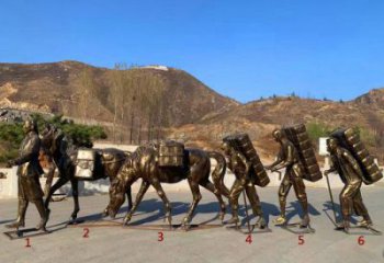 絲綢之路雕塑加工 田間彩繪雕塑 古代擺件