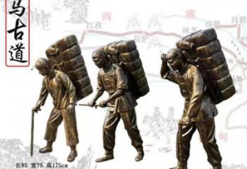 彩繪茶馬古道雕塑 古代雕塑 步行街擺件