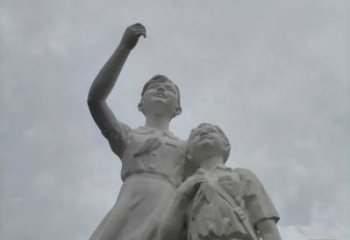 大型少先隊員雕塑廠家 商業街廣場雕塑 彩繪擺件