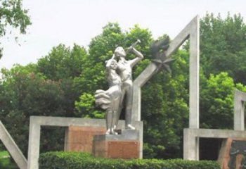 門口少先隊員雕塑 售樓處學生雕塑 彩繪小品