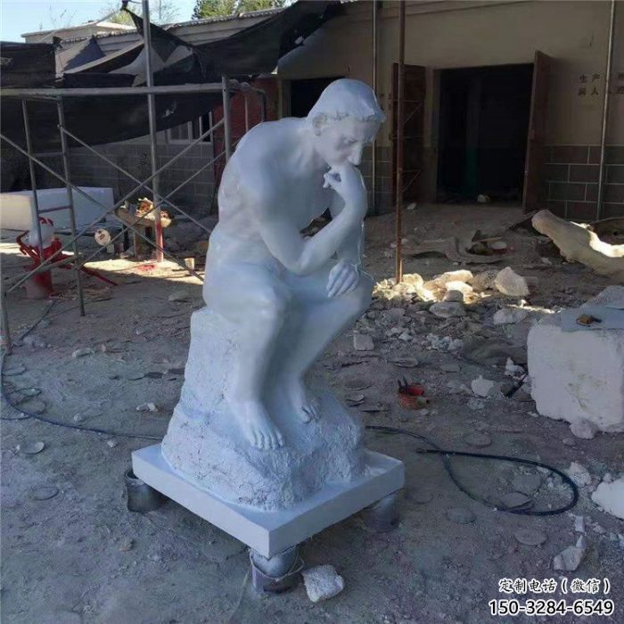 田間思考者雕塑 彩繪沉思者雕塑 園林擺件