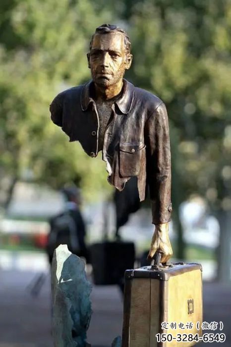 公園旅行者雕塑 酒店門口雕塑 彩繪擺件