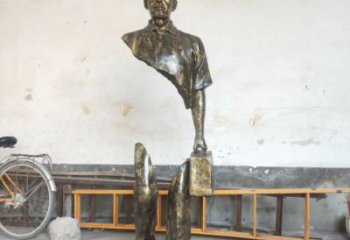 城市旅行者雕塑 風景區彩繪雕塑 抽象擺件