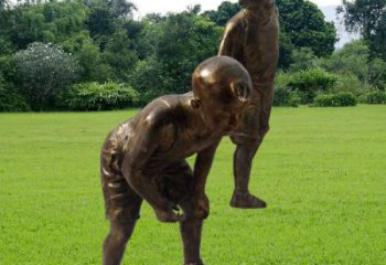 酒店孩子雕塑 庭院童趣雕塑 彩繪小品