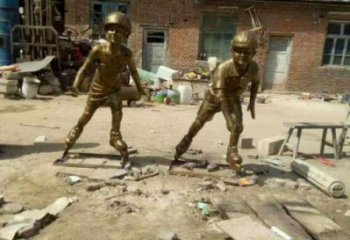 門口孩子雕塑 售樓處童趣雕塑 彩繪小品