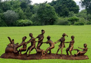 田間孩子雕塑 彩繪童趣雕塑 園林擺件