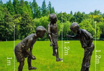 童趣孩子雕塑 店門口園林雕塑 童趣小品