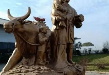 廣場(chǎng)牛郎織女雕塑 公園神話雕塑 抽象擺件