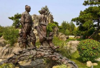 商場(chǎng)牛郎織女雕塑 神話雕塑 店門口小品