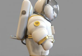 抽象太空人雕塑 店門口彩繪雕塑 步行街?jǐn)[件