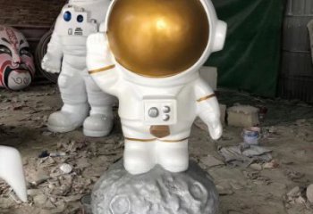 仿古太空人雕塑 庭院彩繪雕塑 田間小品