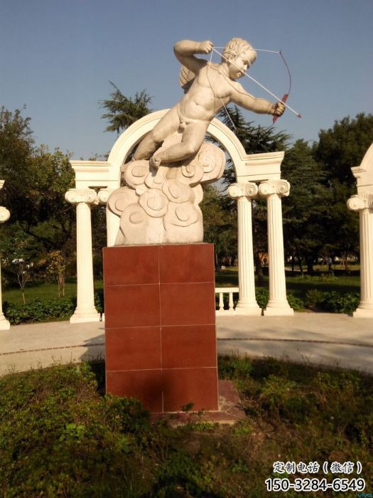 商業街丘比特雕塑制作 烤漆歐式雕塑 彩繪肖像雕塑