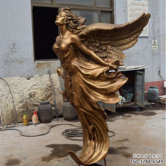 大型天使雕塑 歐式步行街擺件 彩繪卡通雕塑