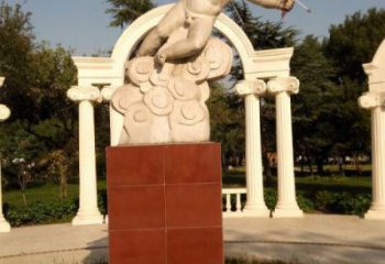 商業街丘比特雕塑制作 烤漆歐式雕塑 彩繪肖像雕塑