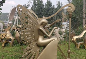 草地天使雕塑 現(xiàn)代校園小品 大型卡通雕塑