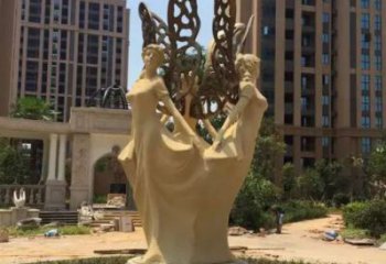 創(chuàng)意天使雕塑 鑄銅景觀小品 公園卡通雕塑