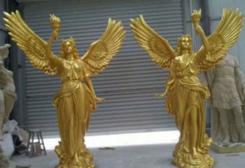 廣場(chǎng)天使雕塑 抽象景觀小品 烤漆卡通雕塑