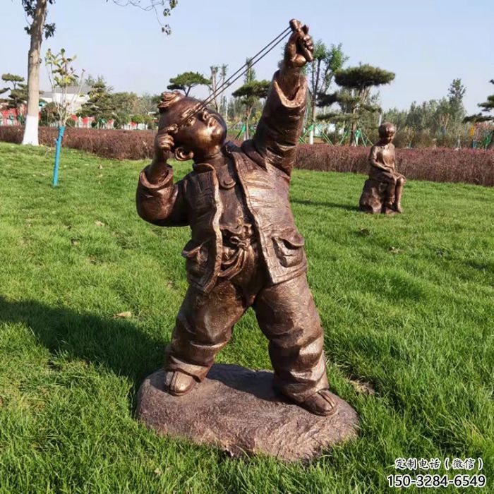 村口小孩子雕塑生產 景觀玩耍雕塑 公園童趣雕塑