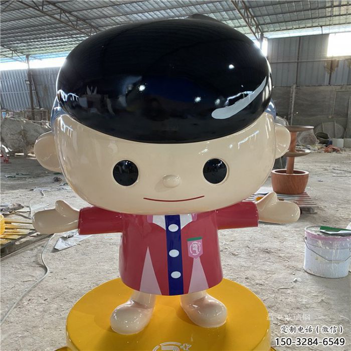 大型廚師雕塑廠家 鍛造發光卡通雕塑 房地產動漫雕塑