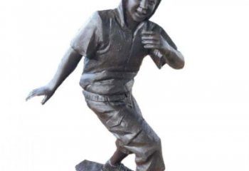 步行街小孩子雕塑廠家 游樂場(chǎng)景觀兒童雕塑 鑄造童趣雕塑