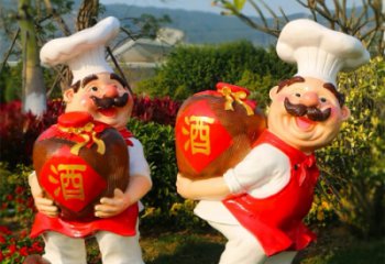 彩繪廚師雕塑廠家 異形卡通雕塑蔬 農(nóng)村動(dòng)漫雕塑