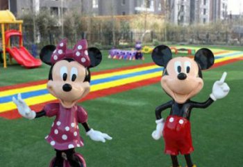 別墅區(qū)米奇雕塑廠 大型別墅區(qū)動(dòng)漫雕塑 剪影卡通雕塑