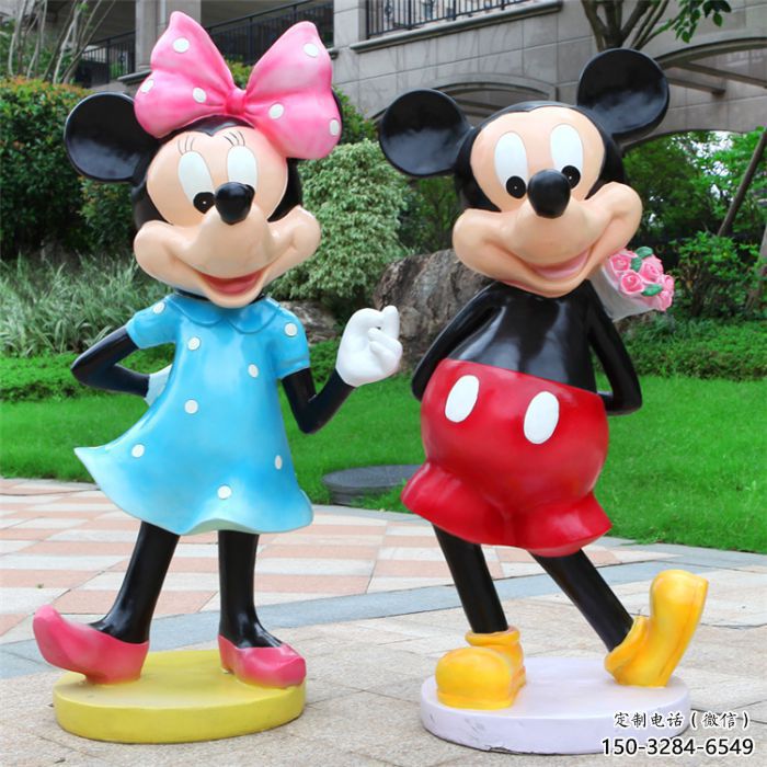 草地米奇雕塑生產(chǎn) 現(xiàn)代校園卡通雕塑 大型動(dòng)漫雕塑