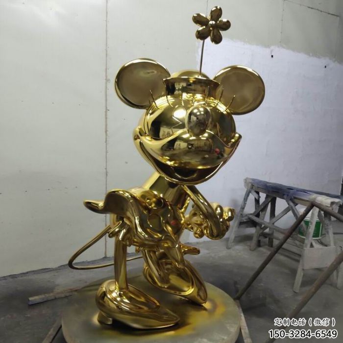 房地產米奇雕塑供應商 現代景觀動漫雕塑 幾何卡通雕塑