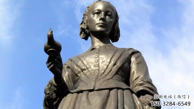 彩繪南丁格爾雕塑廠家 黃銅名人雕塑 街頭雕塑