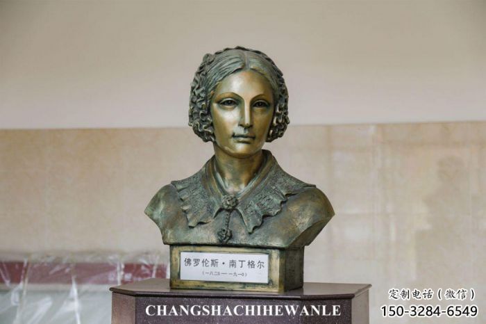 創意南丁格爾雕塑廠 鑄銅名人雕塑 公園頭像雕塑