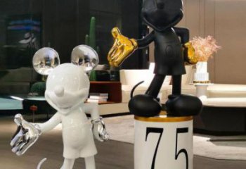 公園米奇雕塑價(jià)格 戶外卡通雕塑 抽象動(dòng)漫雕塑